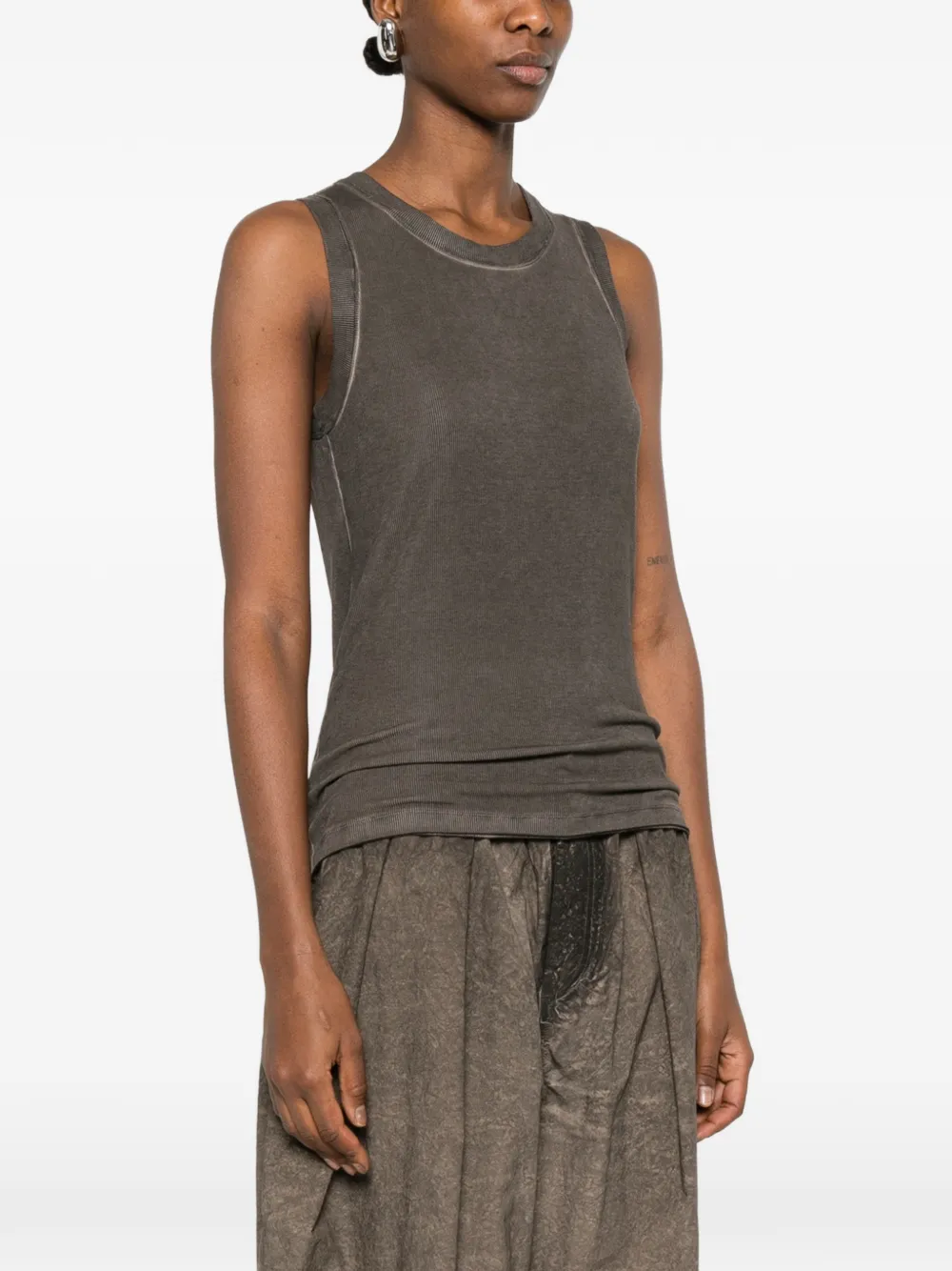  Uma Wang Ribbed Top - Brown 