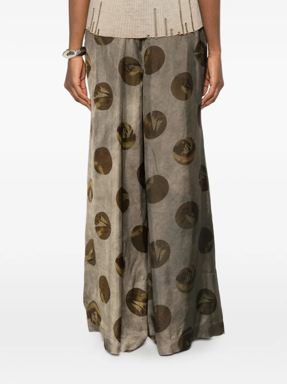 Circle-Print Trousers