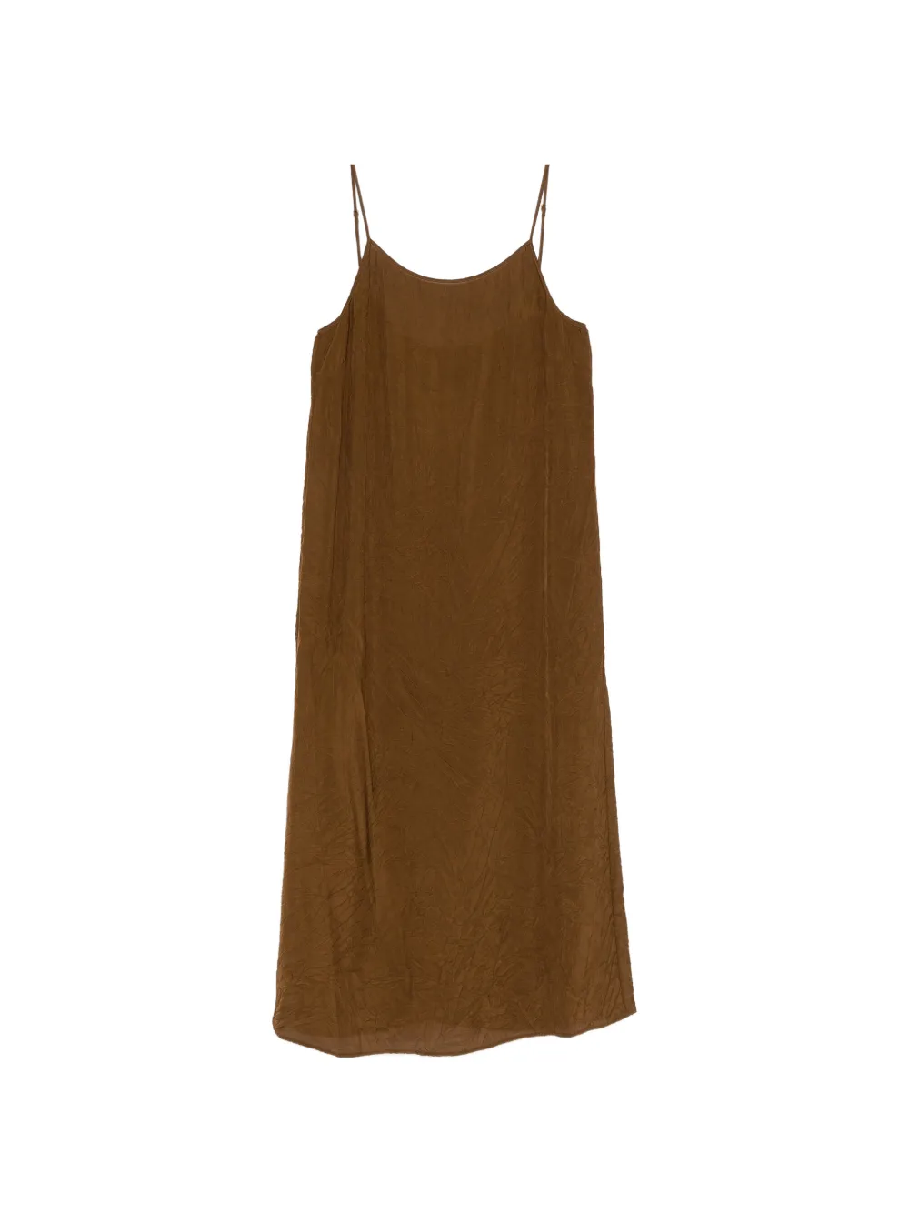 Uma Wang thin strap textured midi dress - Marrone