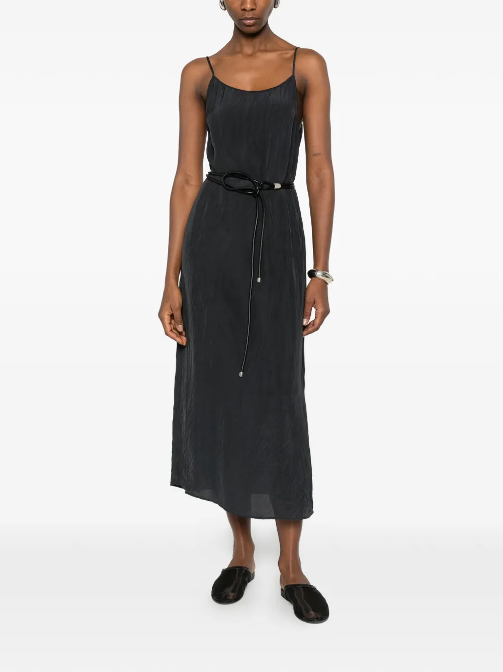  Uma Wang Spaghetti Strap Midi Dress - Blue 