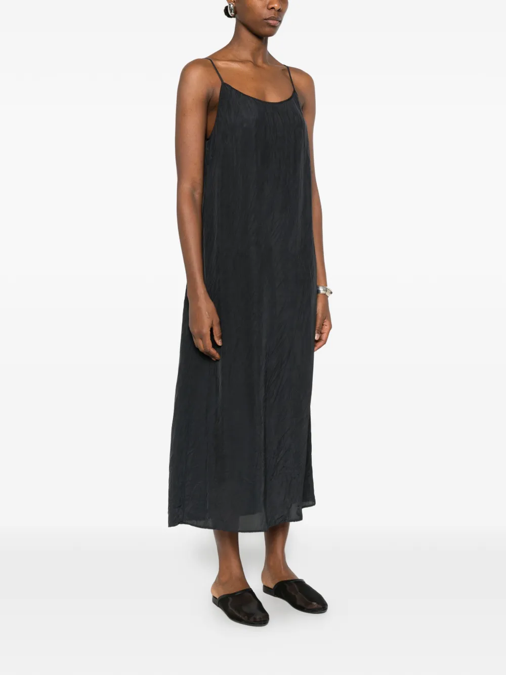  Uma Wang Spaghetti Strap Midi Dress - Blue 