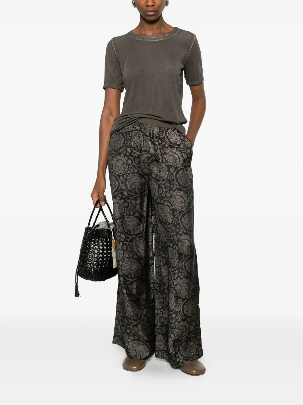  Uma Wang Ribbed T-shirt - Brown 
