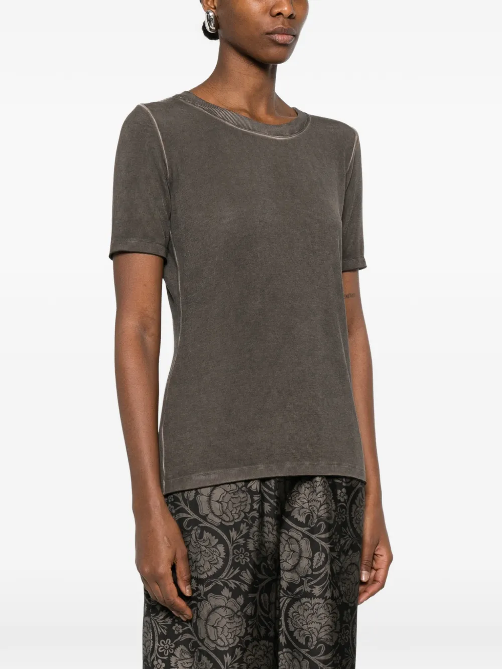  Uma Wang Ribbed T-shirt - Brown 