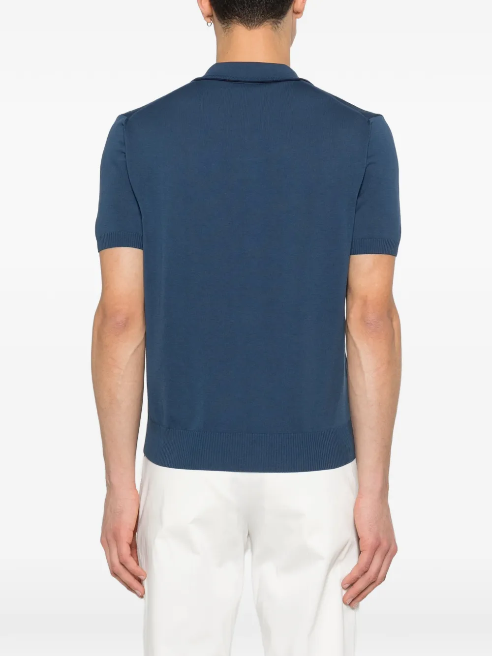 Canali T-shirt met V-hals Blauw