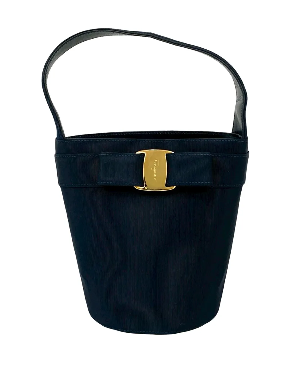 Ferragamo Pre-Owned 2010-2026 Canvas Vara Bow bucket bag - Blu