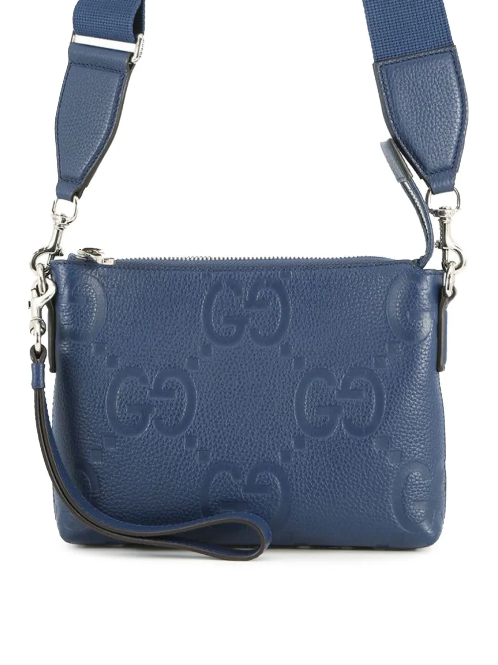Gucci Pre-Owned Borsa a tracolla Jumbo GG piccola goffrata 2016-2026 - Blu