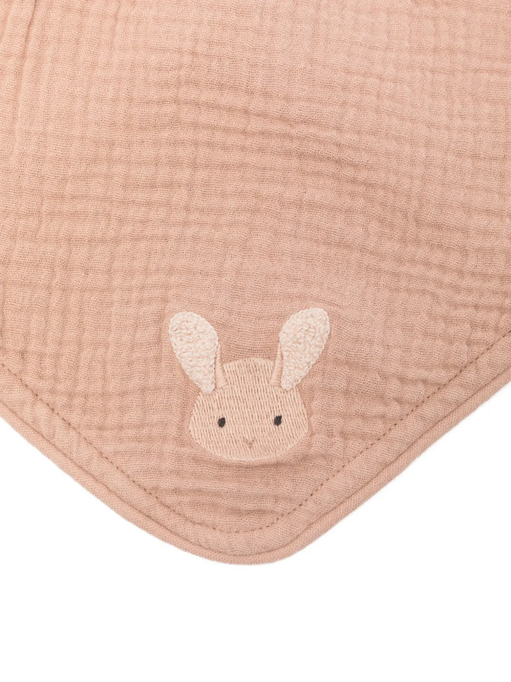  Donsje Rabbit Appliqué Bib - Brown 