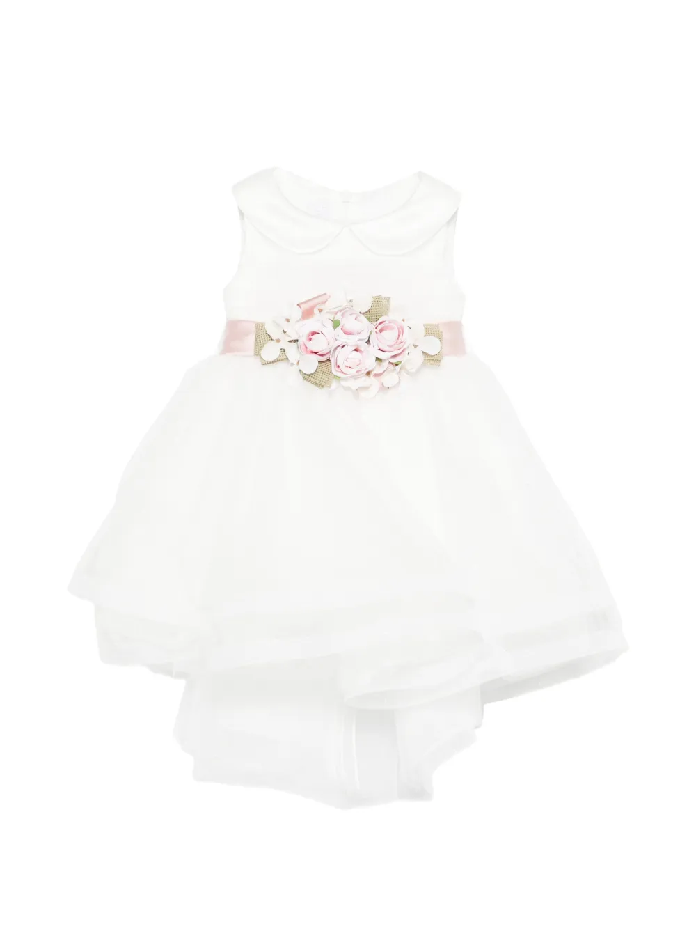 Colorichiari floral bow dress - Bianco