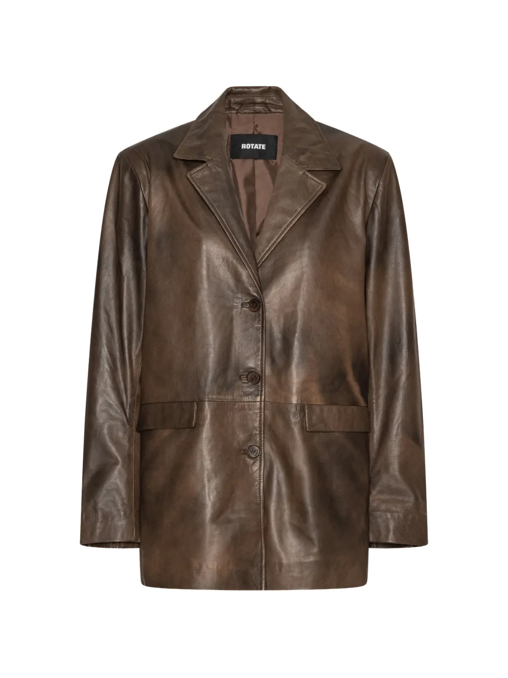 ROTATE BIRGER CHRISTENSEN Blazer in pelle - Marrone