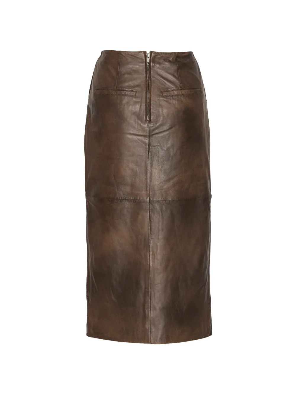 ROTATE BIRGER CHRISTENSEN Leren midi-rok Bruin