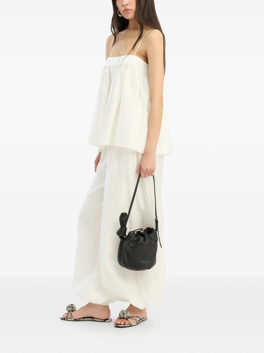  Rotate Birger Christensen Striped Top - White 