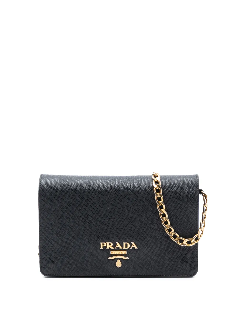 Prada Pre-Owned 2010-2025 Saffiano Wallet On Chain crossbody bag - Nero