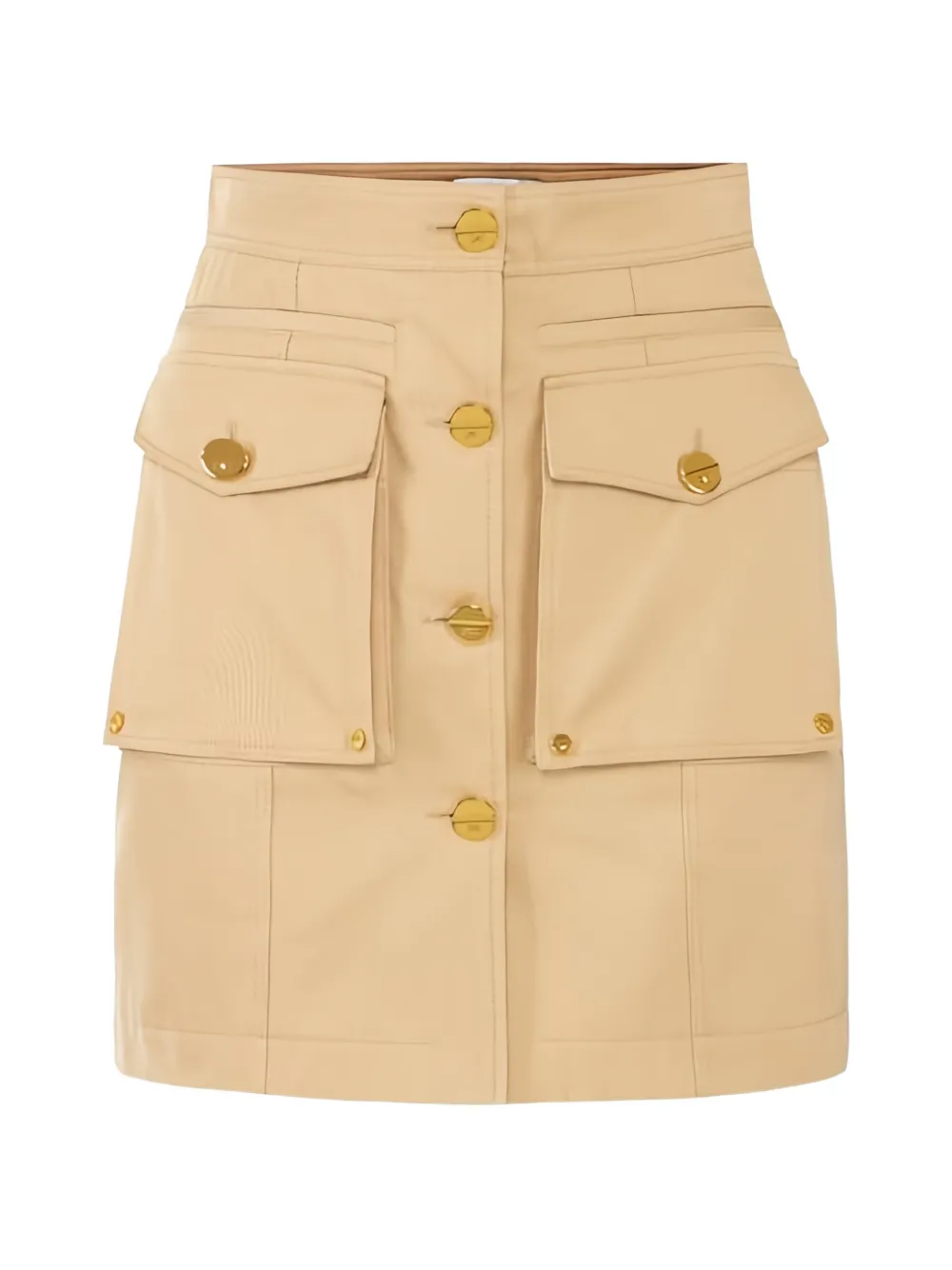 Elisabetta Franchi button pocket mini skirt - Toni neutri