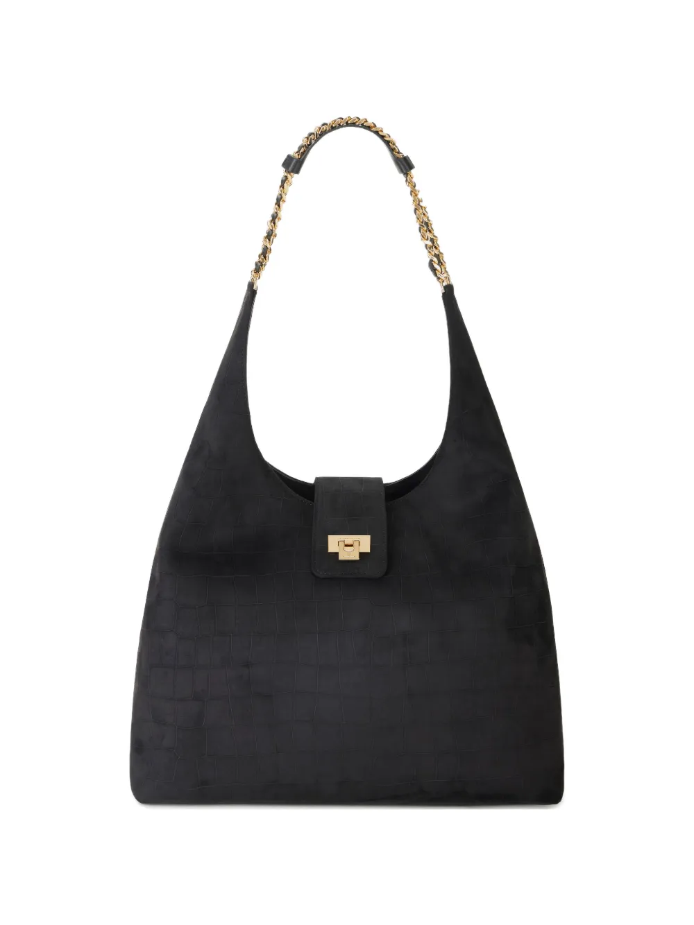 Elisabetta Franchi crocodile-effect tote bag - Nero