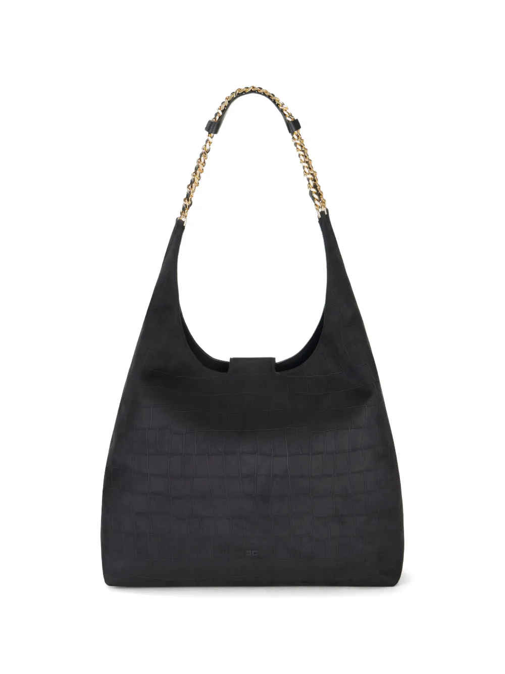 Elisabetta Franchi Shopper met krokodillen-reliëf Zwart