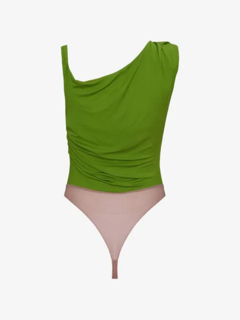 Elisabetta Franchi body con mangas asimétricas
