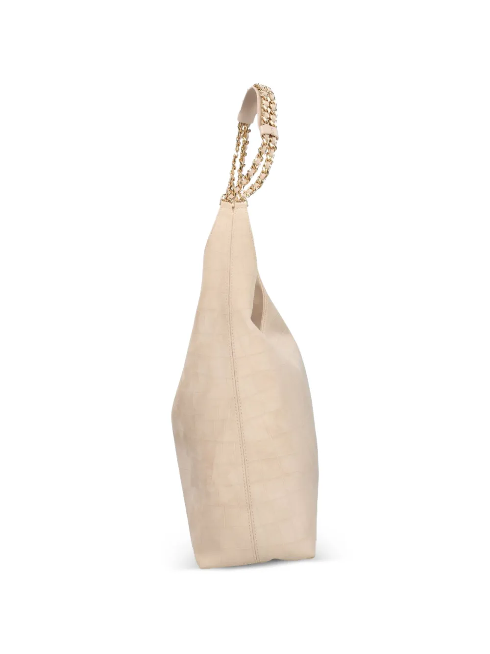 Elisabetta Franchi Shopper met krokodillen-reliëf Beige