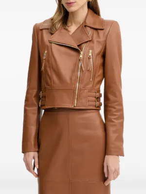 Elisabetta Franchi GOLD シープレザージャケットイタリア製 Elisabetta Franchi ウィメンズ レザージャケット通販 - FARFETCH