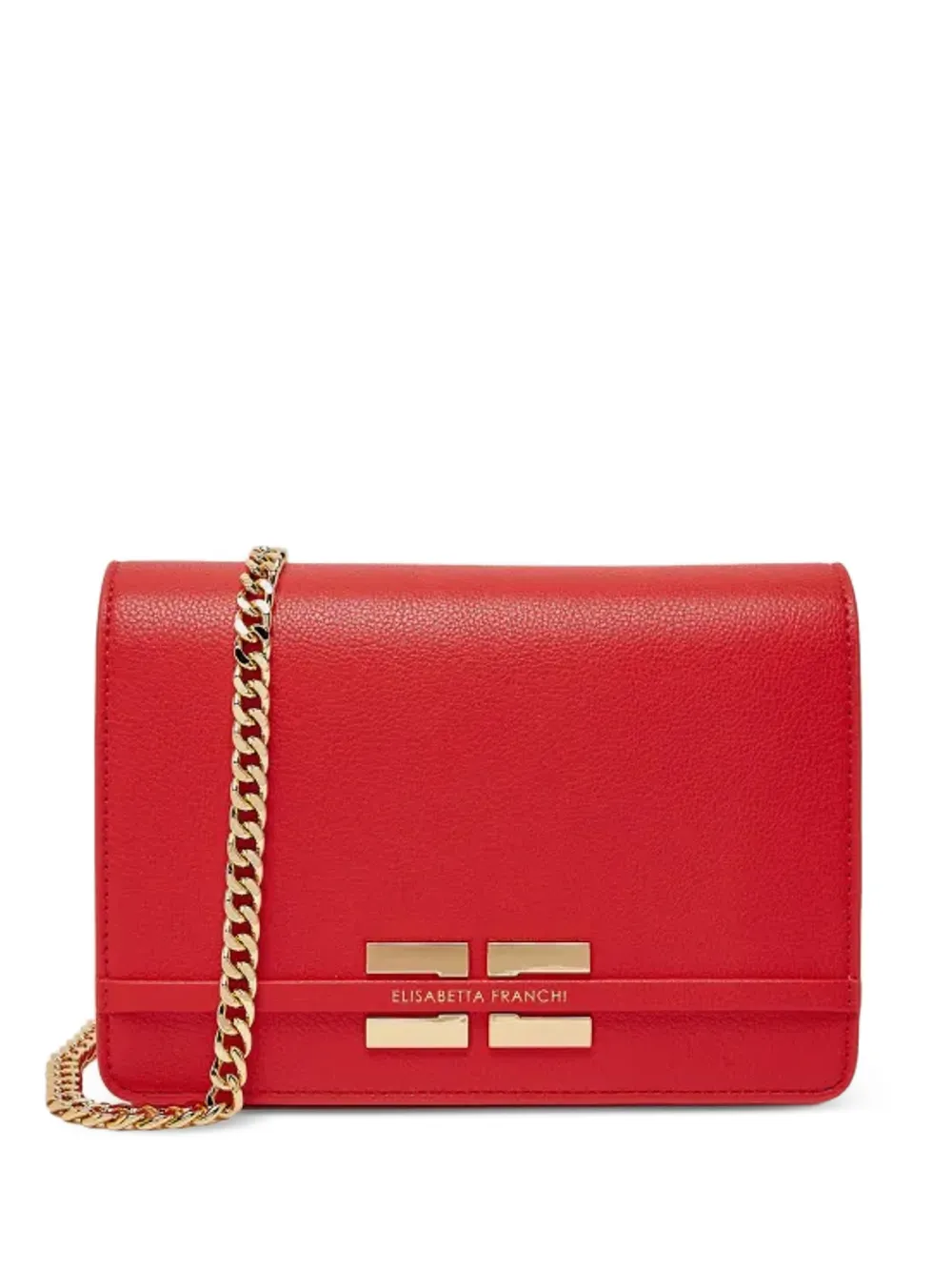 Elisabetta Franchi chain shoulder bag - Rosso