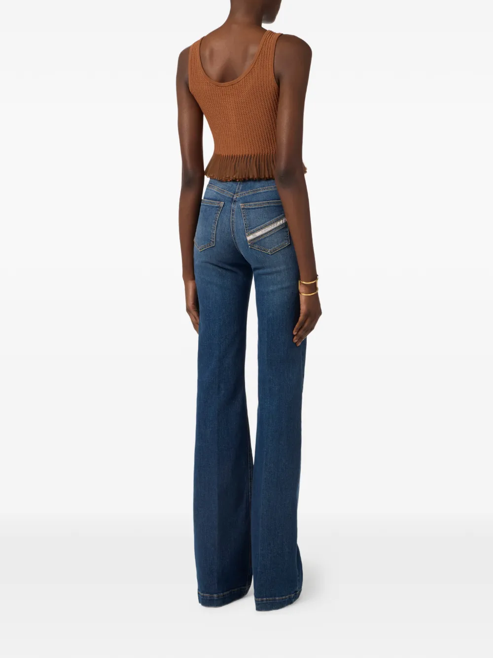 Button Ruffled Tank Top