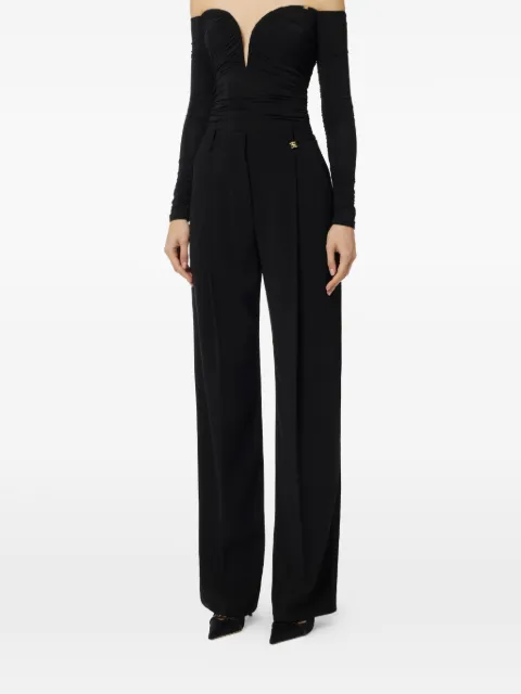 Elisabetta Franchi pantalon à plaque logo