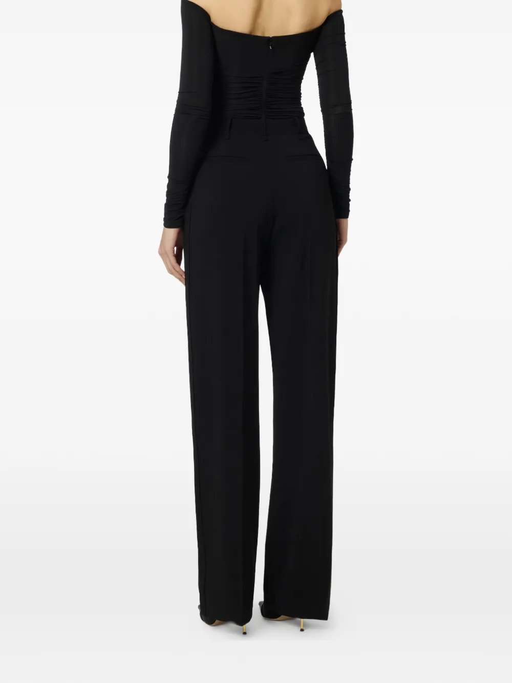 Elisabetta Franchi Broek met logoplakkaat Zwart