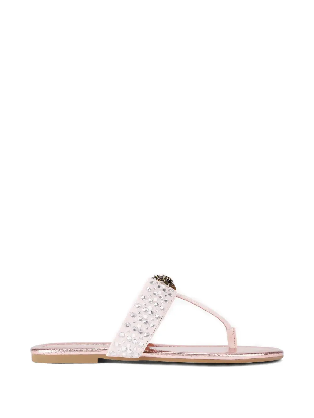 Kurt Geiger London Kensington crystal eagle flat sandals Roze