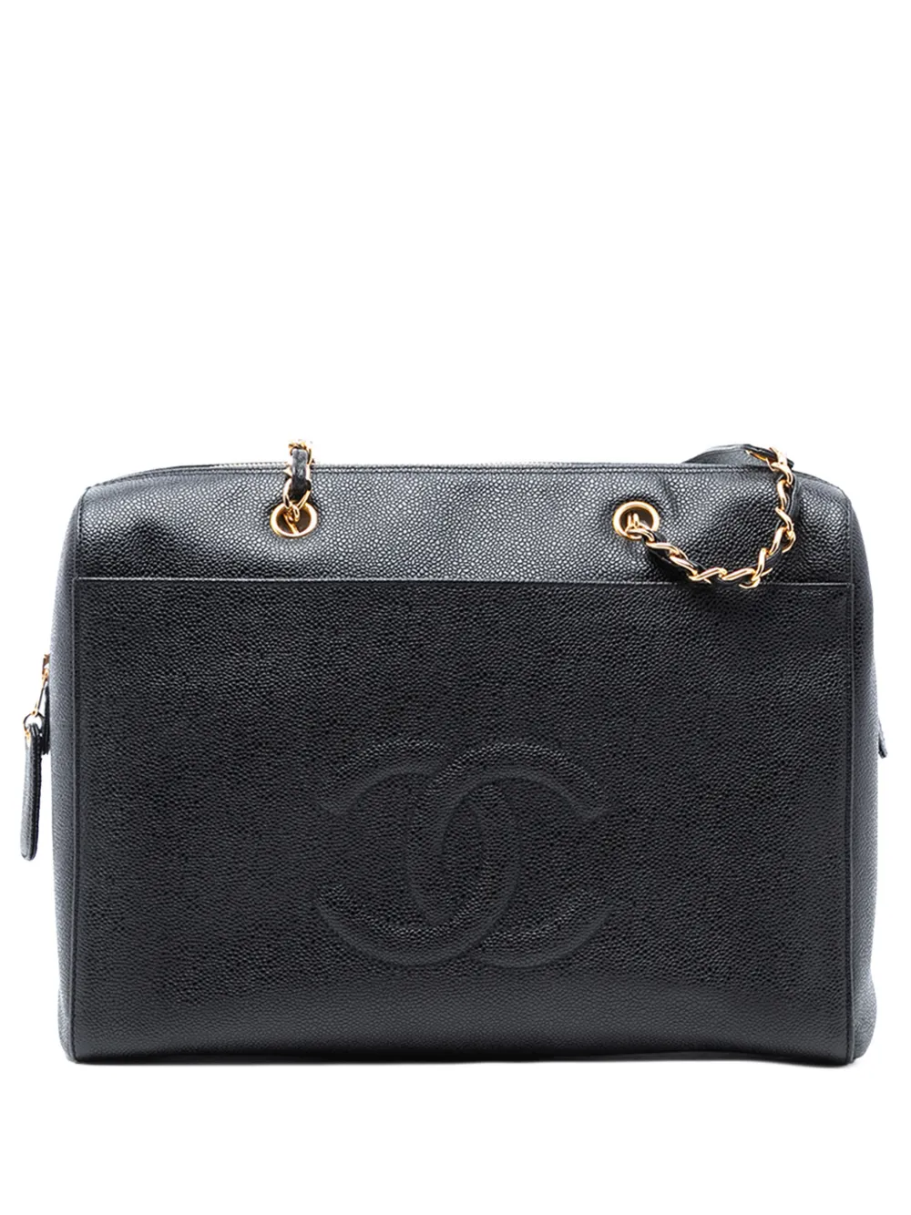CHANEL Pre-Owned Borsa a spalla CC in pelle Caviar 1997-1999 - Nero