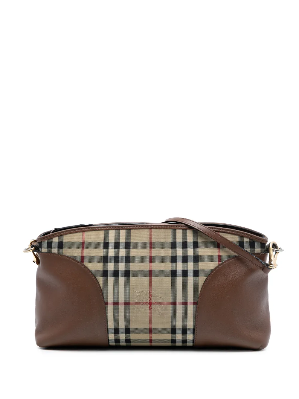 Burberry Pre-Owned Borsa a tracolla Chichester in tela con motivo Haymarket Check 2000-2017 - Marrone
