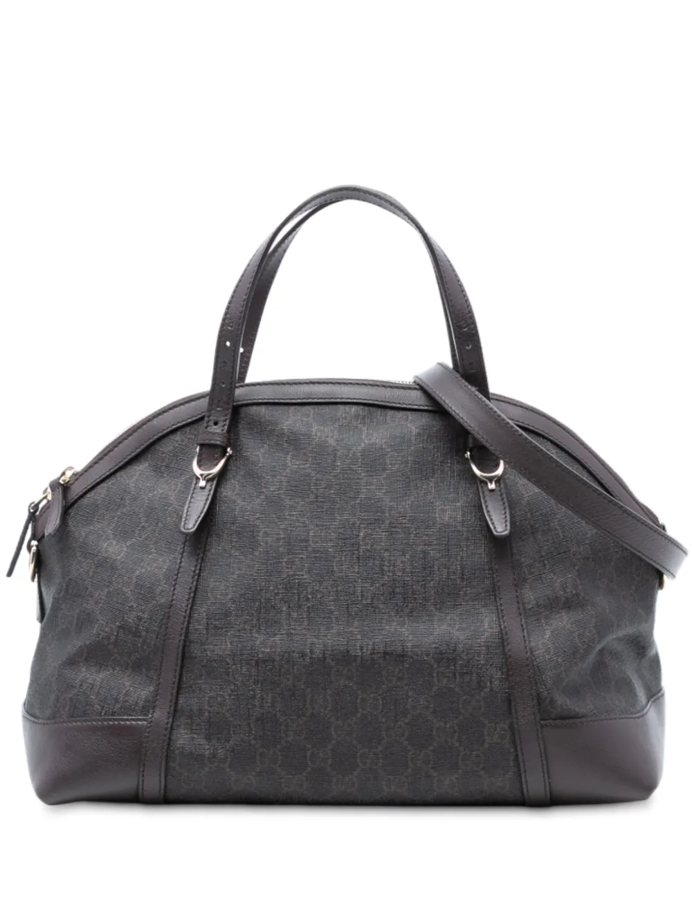 Gucci Pre-Owned 2016-2026 Large GG Supreme Nice Dome satchel - Marrone