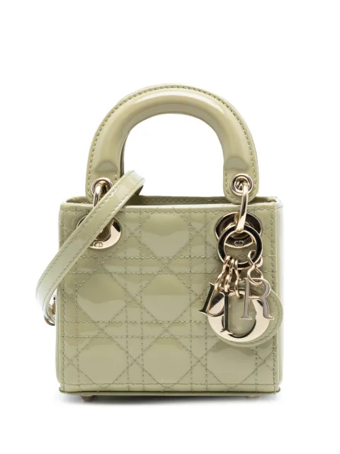 Christian Dior Pre-Owned 2022 Micro Patent Cannage Lady Dior crossbody bag