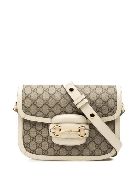 Gucci Pre-Owned 2016-2025 GG Supreme Horsebit 1955 medium schoudertas