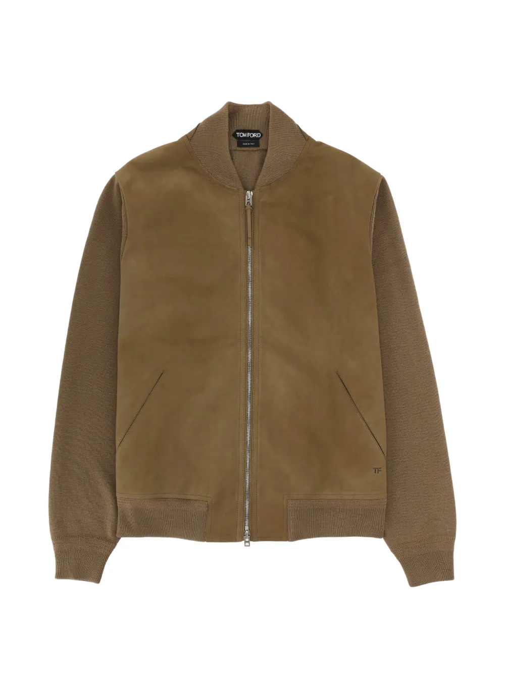 TOM FORD panelled bomber jacket - Verde