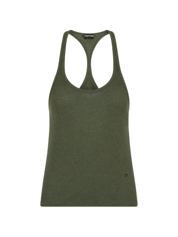 Tom Ford Racerback Tank Top in Green