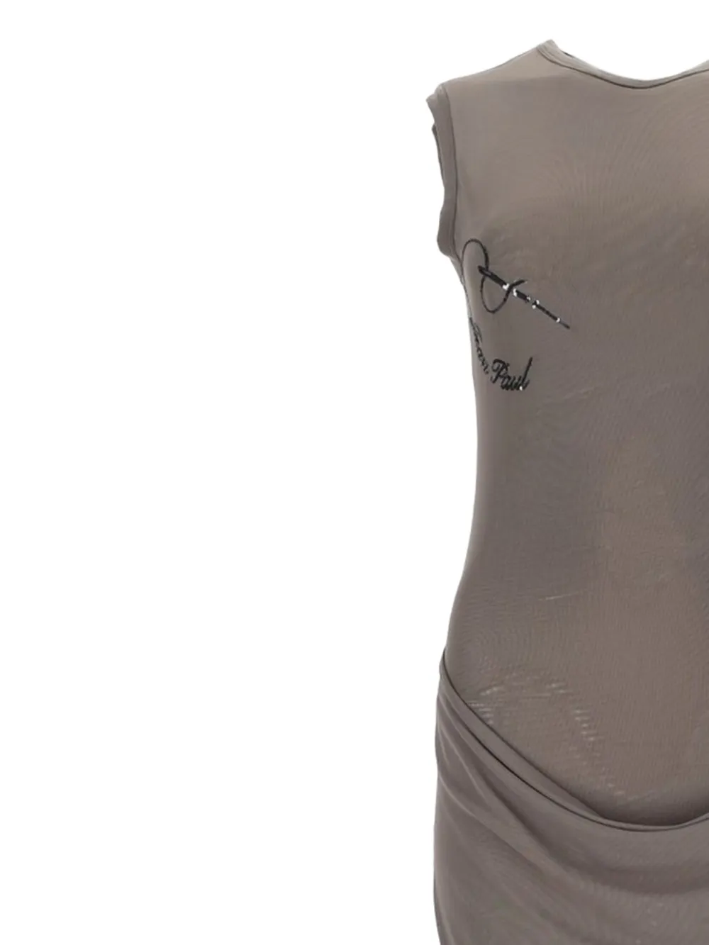Jean Paul Gaultier Gedrapeerde maxi-jurk Grijs