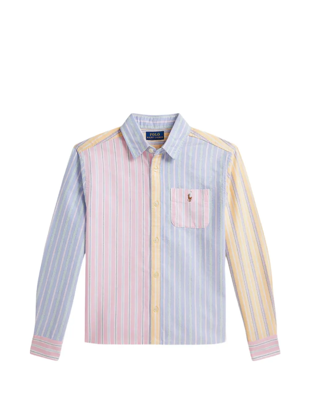 POLO RALPH LAUREN KIDS striped pocket shirt - Rosa