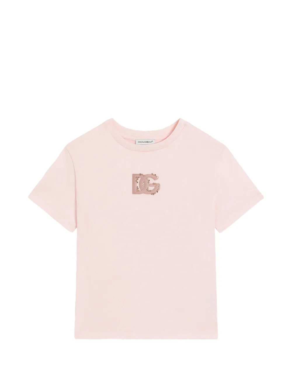 Dolce & Gabbana Kids logo-detail T-shirt - Rosa
