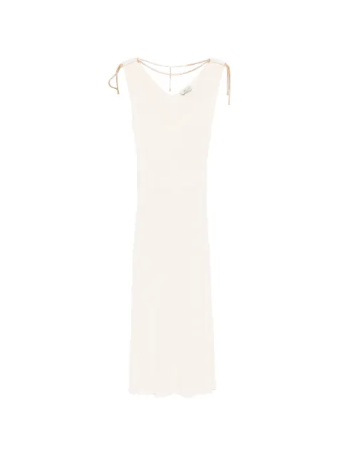 Elisabetta Franchi V-neck ribbed midi dress