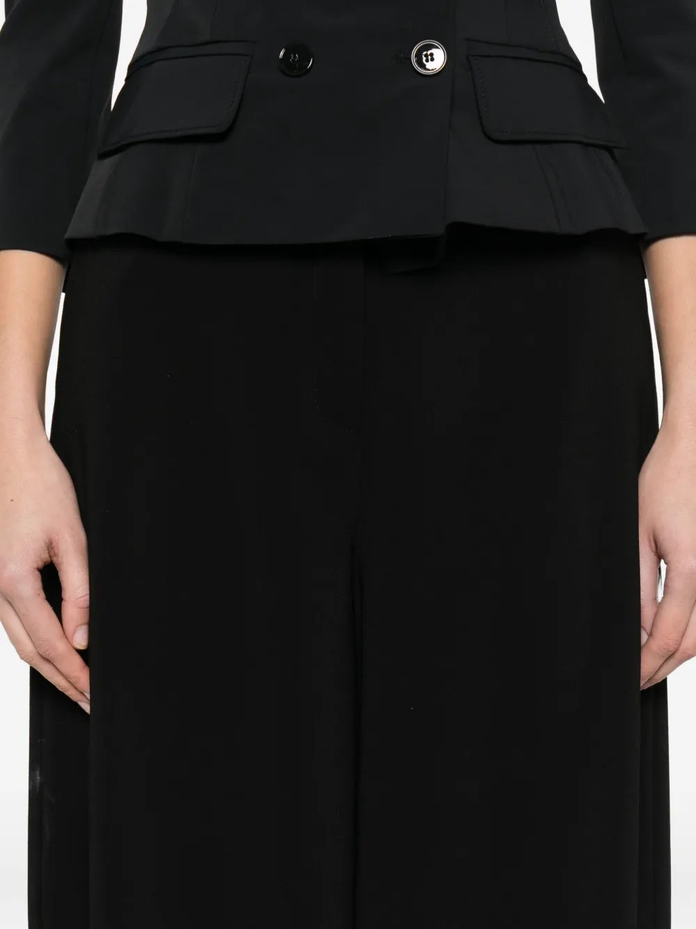 Elisabetta Franchi Broek met knopen Zwart