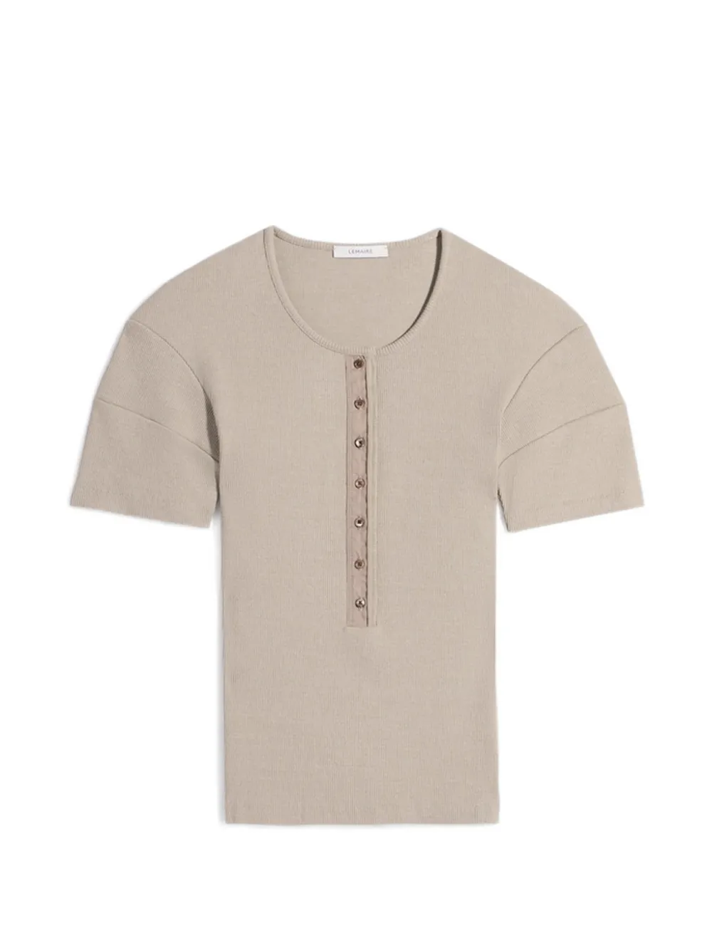 LEMAIRE buttoned T-shirt - Toni neutri