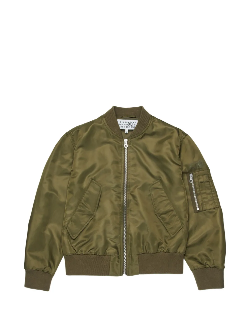 MM6 Maison Margiela Kids zip-fastening bomber jacket - Verde