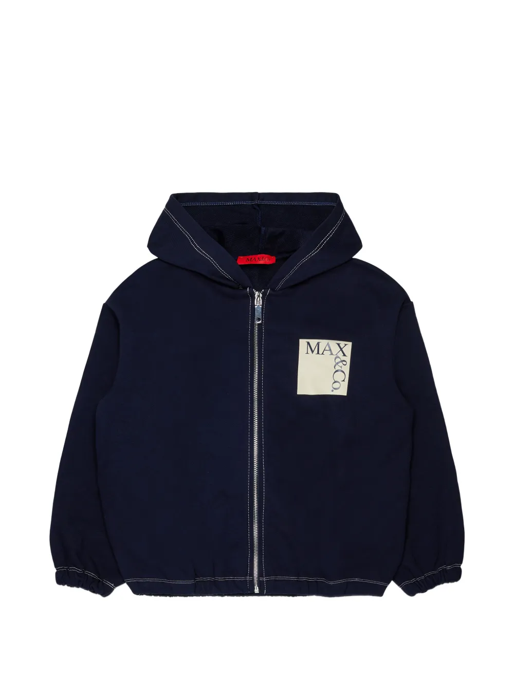 MAX&Co. Kids logo zip hoodie - Blu