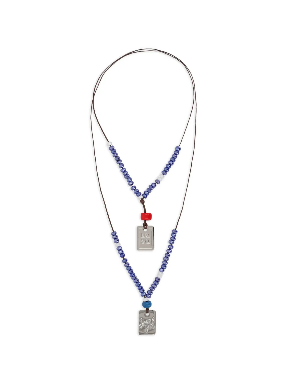 DSQUARED2 beaded pendant necklace - Silber
