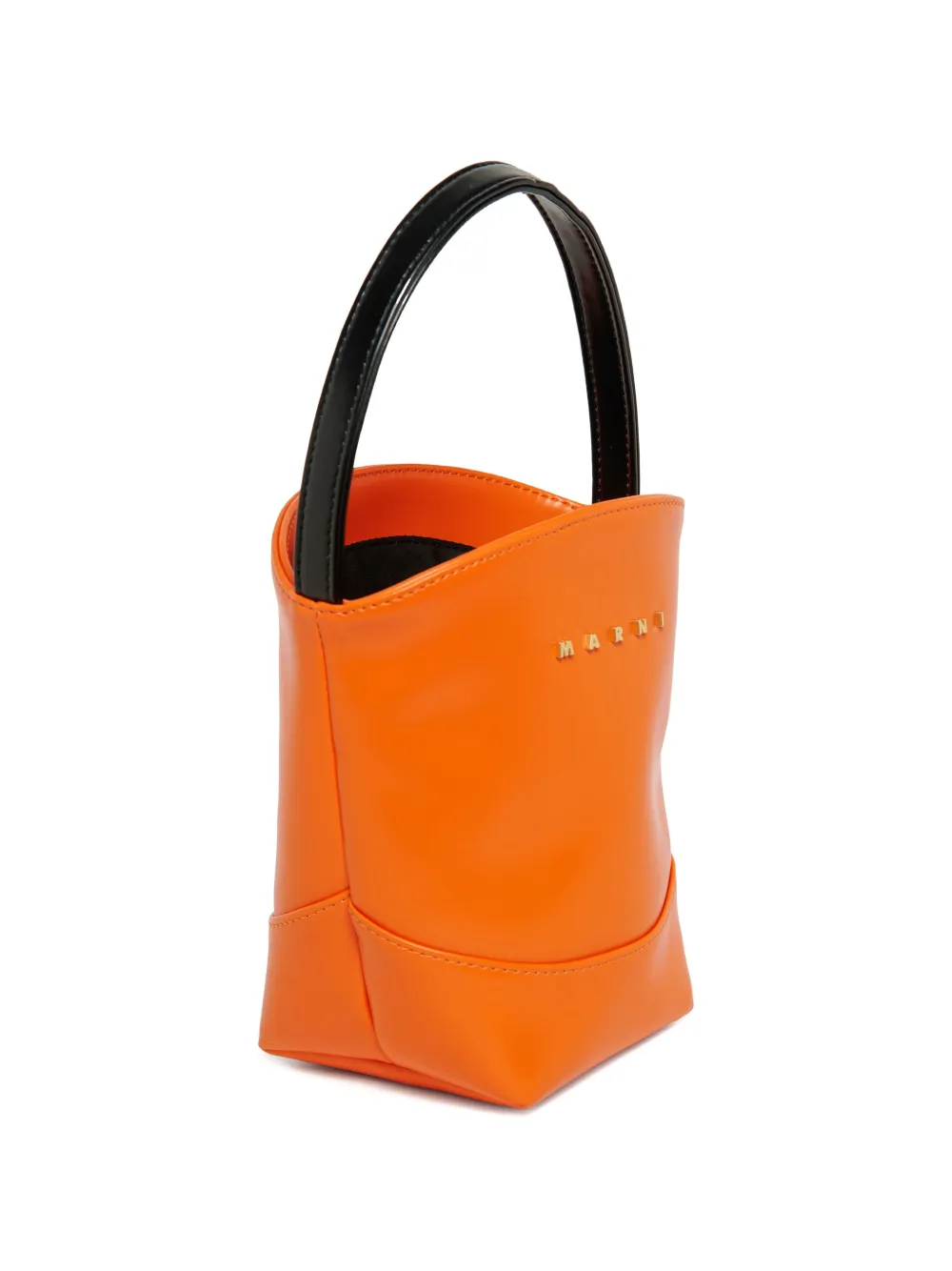 Marni Kids Bucket-tas met logo-applicatie Oranje