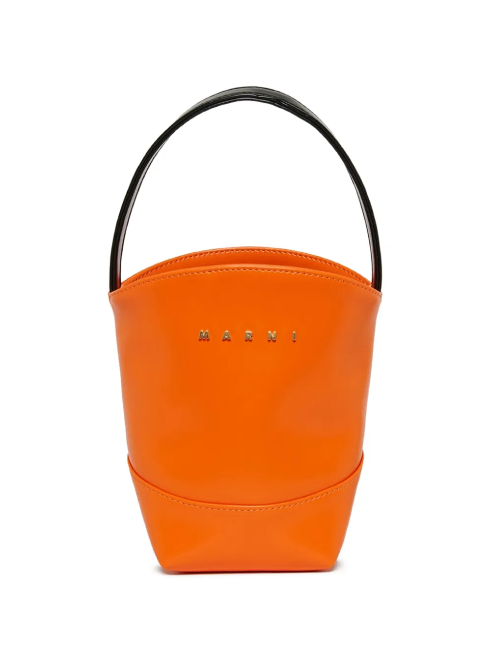Marni Kids logo-appliqué bucket bag - Arancione