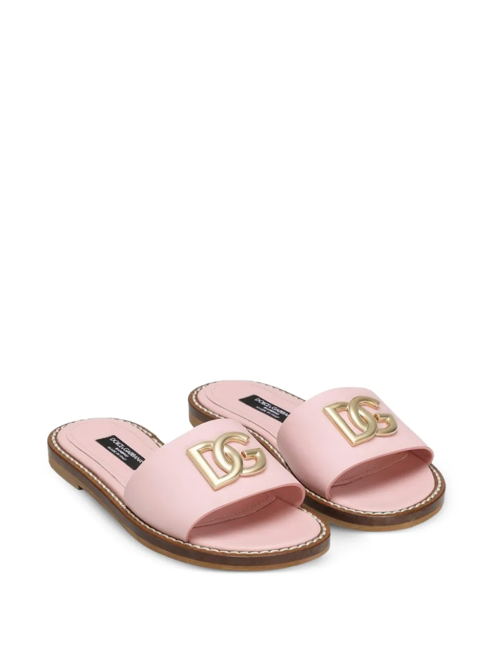 Dolce & Gabbana Kids Sandalen met logoplakkaat Roze