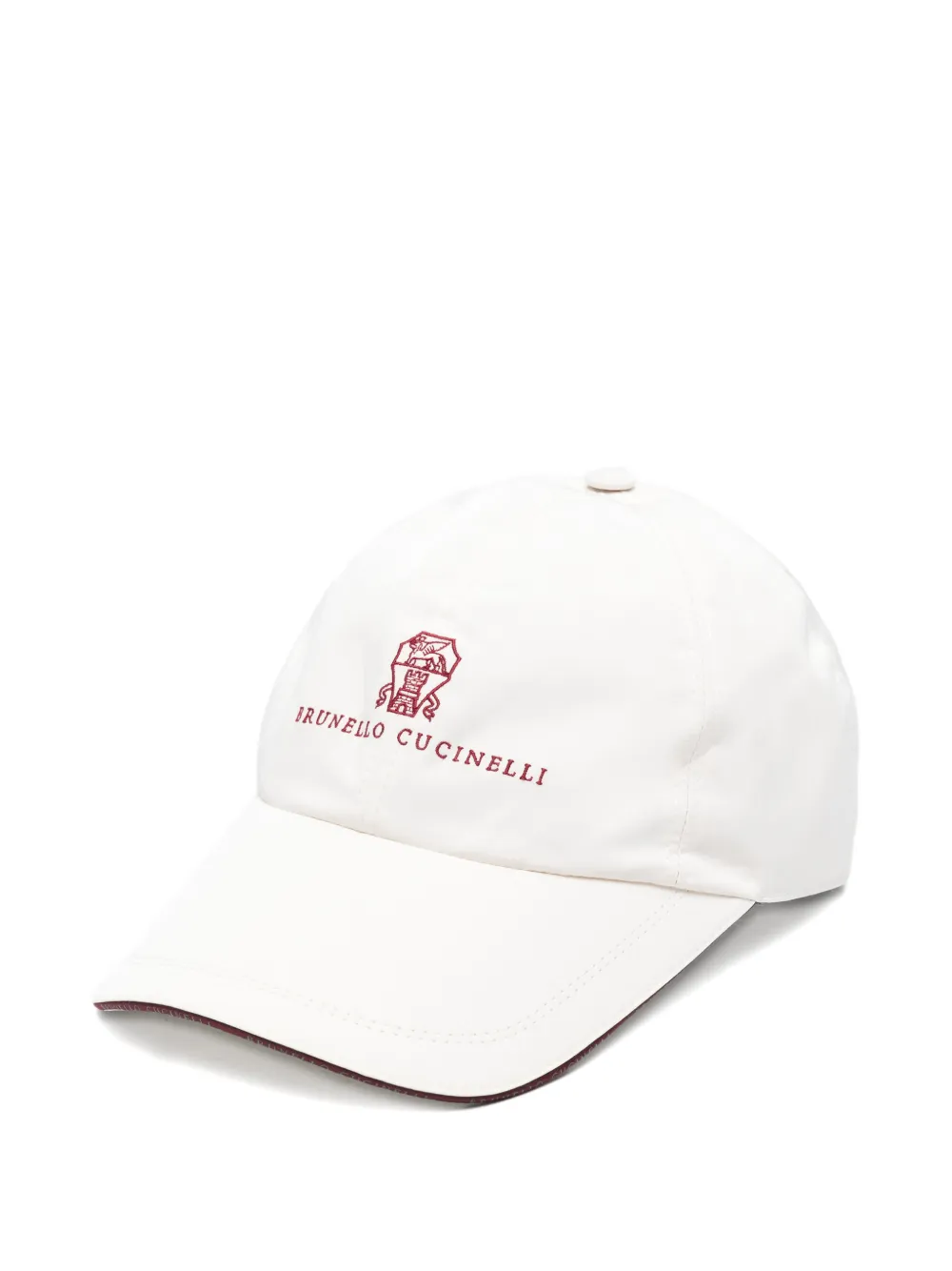 Brunello Cucinelli logo embroidery cap - Toni neutri