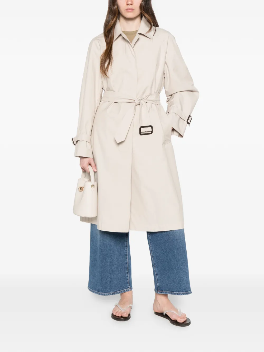 Max Mara Jas met ceintuur Beige