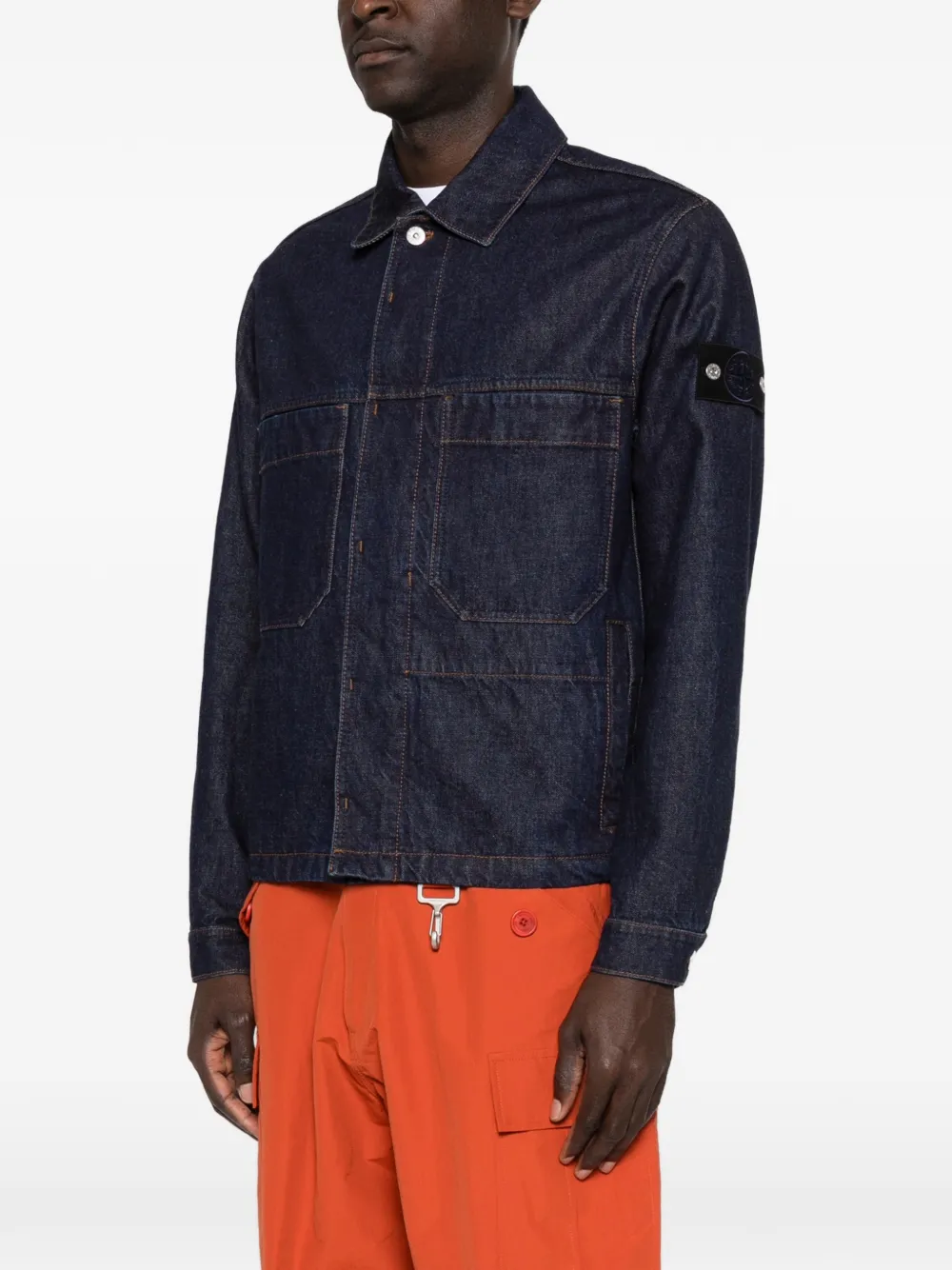  Stone Island Compass-badge Shirt Jacket - Blue 