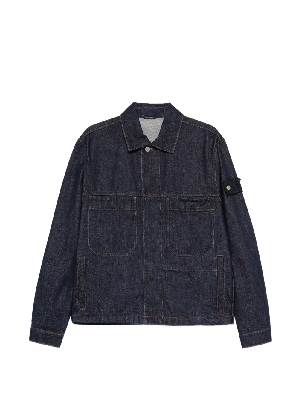 Stone Island Compass-badge shirt jacket - Blau